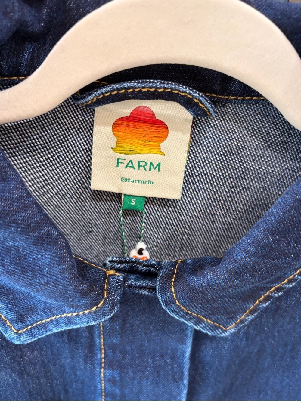 Farm Rio Dark Denim Buttoned Jacket - Picture 10 of 10